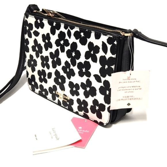 New!Kate Spade Darcy Black Multi Crossbody Bag - Picture 3 of 13